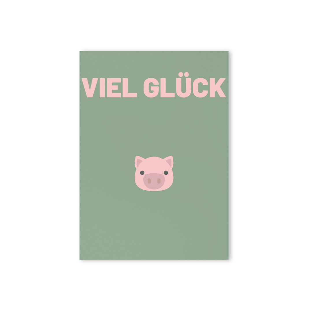 Postkarte - VIEL GLÜCK