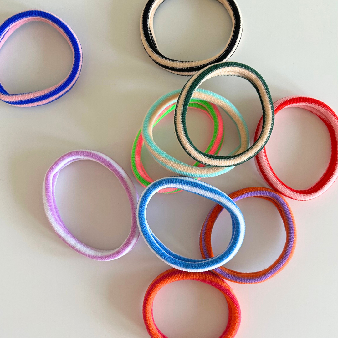 gestreifte Haargummis - Lulu