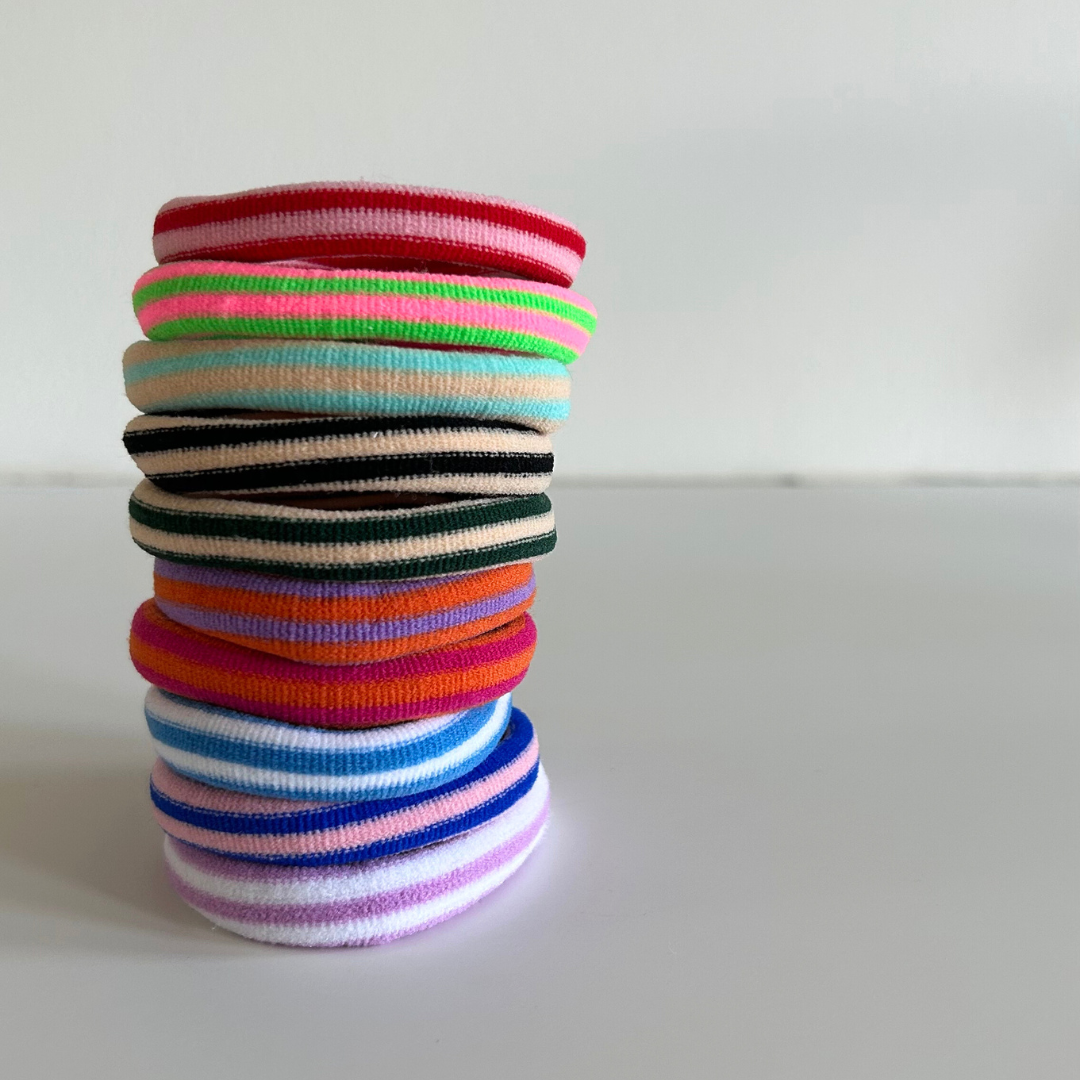 gestreifte Haargummis - Lulu