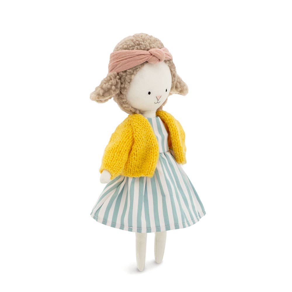 Kuscheltier - Zoe das Schaf m. Streifenkleid