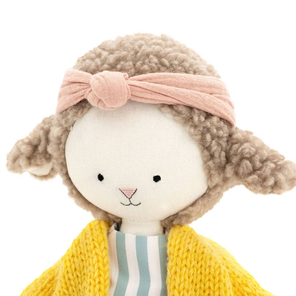 Kuscheltier - Zoe das Schaf m. Streifenkleid