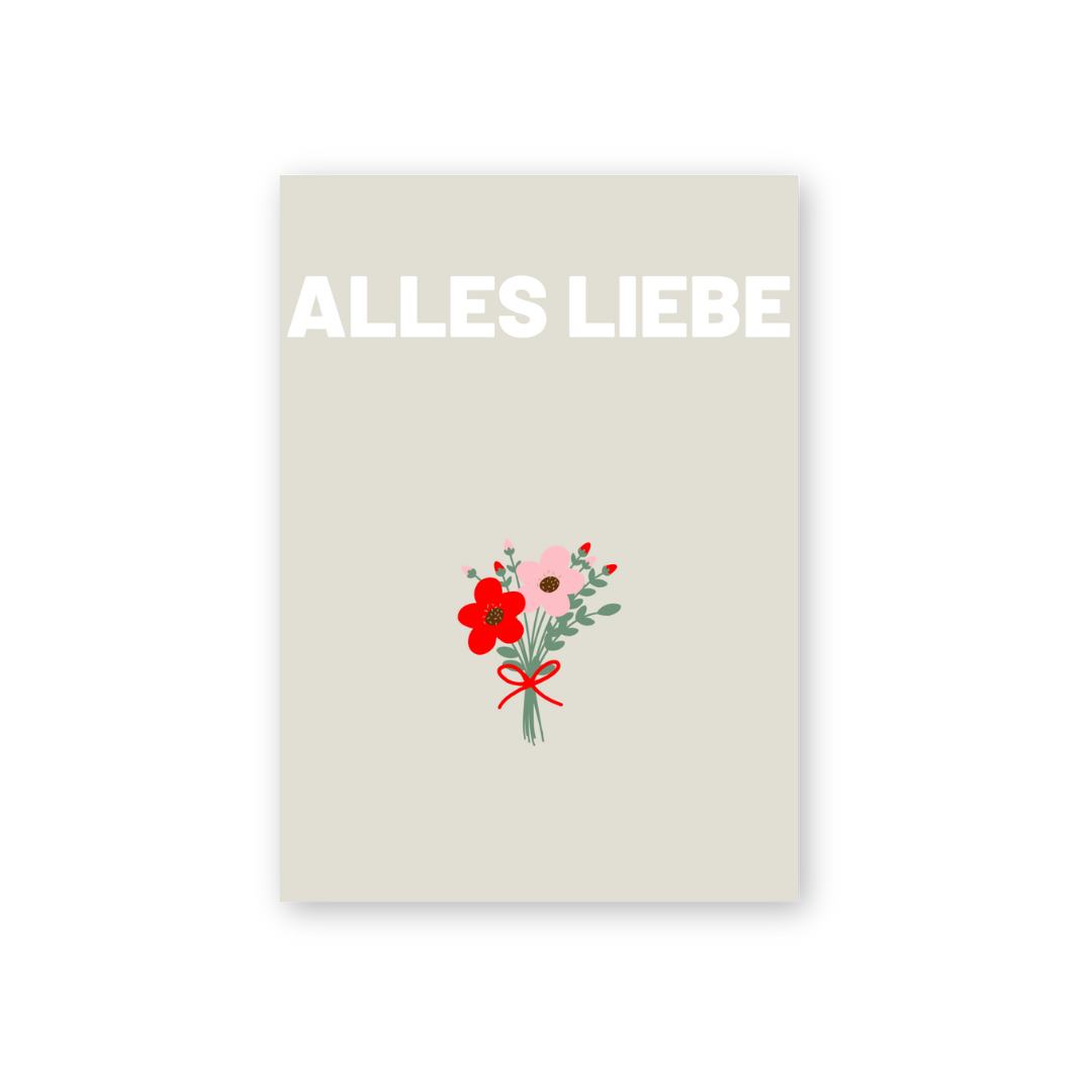 Postkarte - ALLES LIEBE
