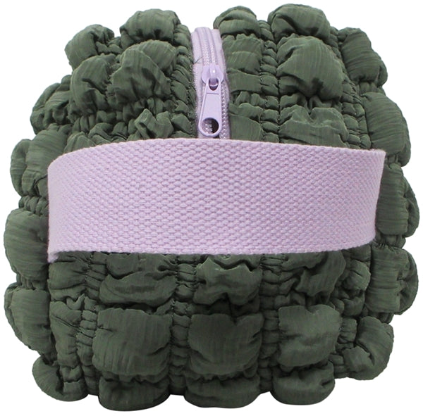 Kosmetiktasche - gesteppt grün-flieder