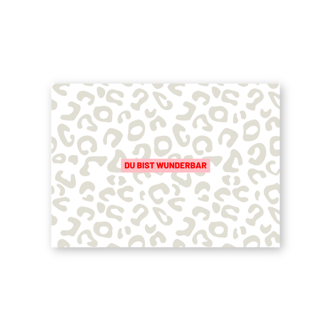 Postkarte - DU BIST WUNDERBAR