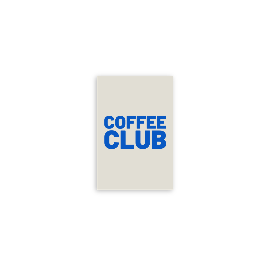 Mini-Postkarte - COFFEE CLUB