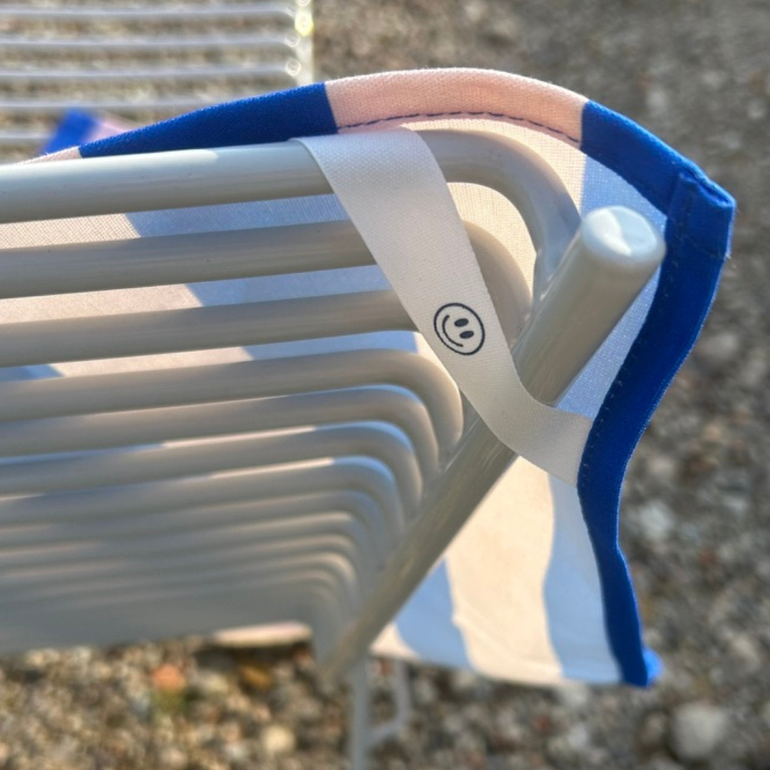 Geschirrhandtuch Streifen blau-rosa