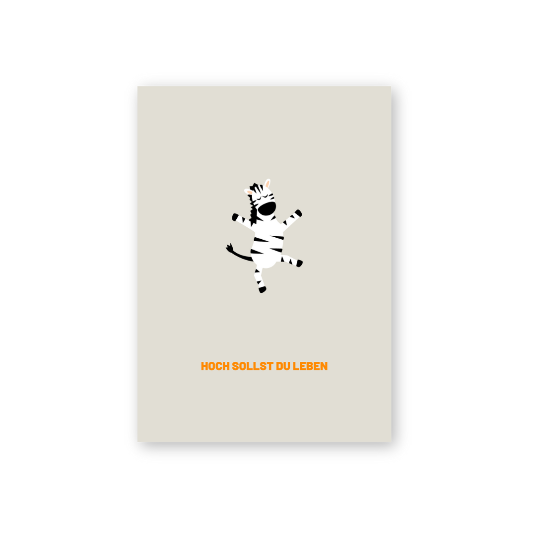 Postkarte - HOCH SOLLST DU LEBEN