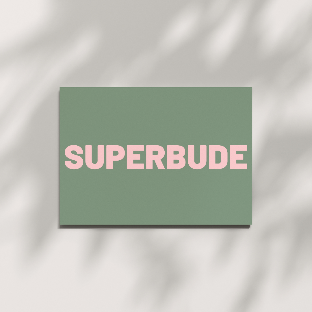 Postkarte - SUPERBUDE
