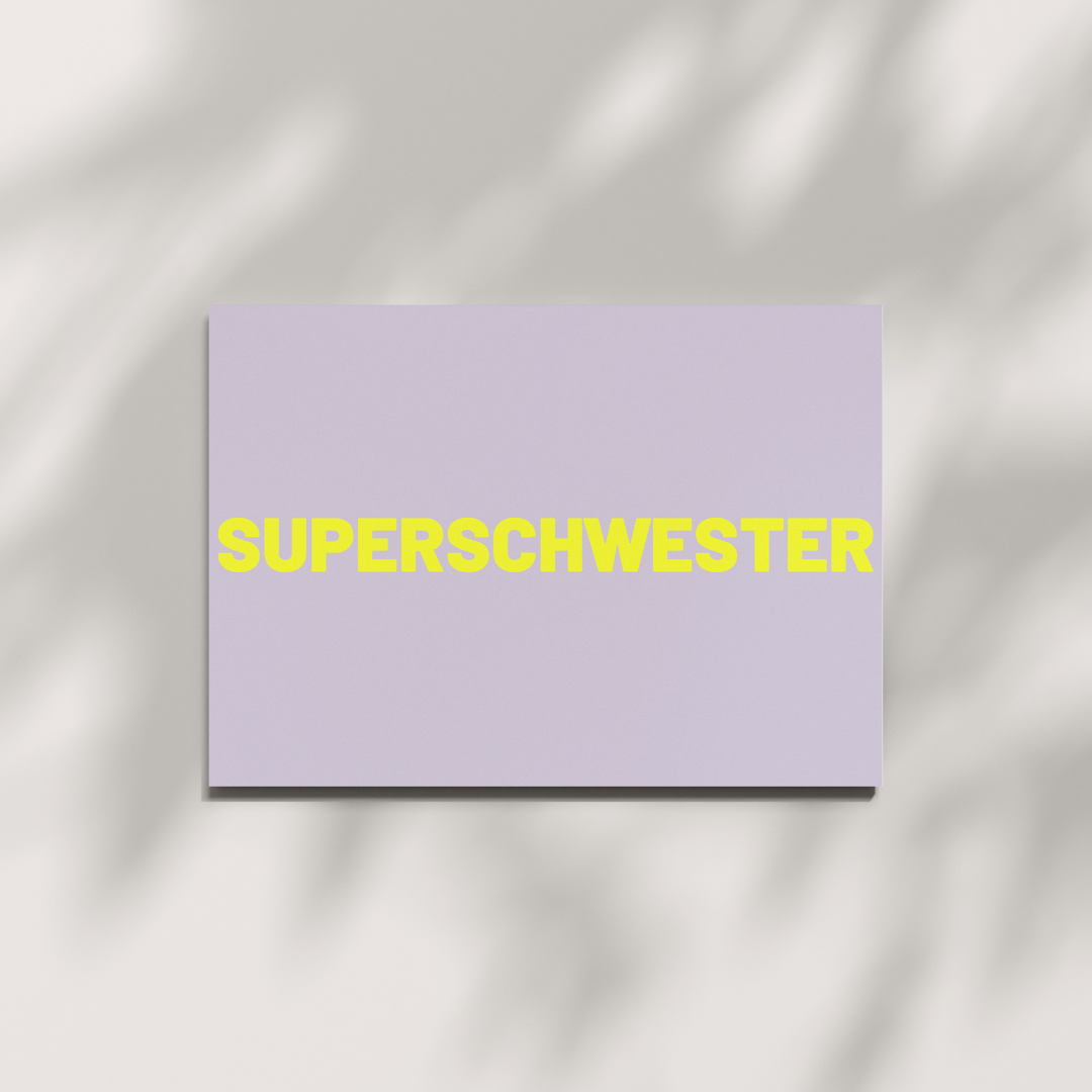 Postkarte - SUPERSCHWESTER