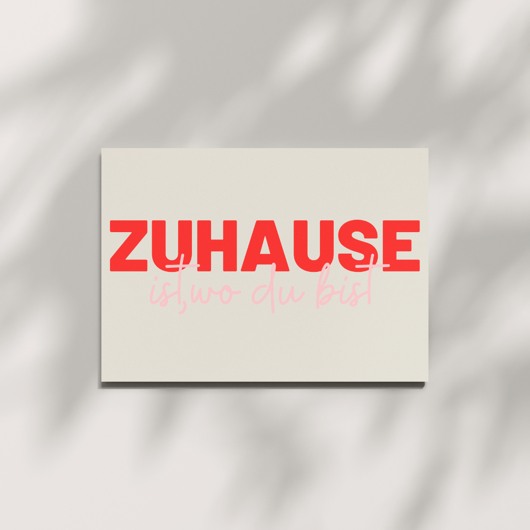 Postkarte - ZUHAUSE