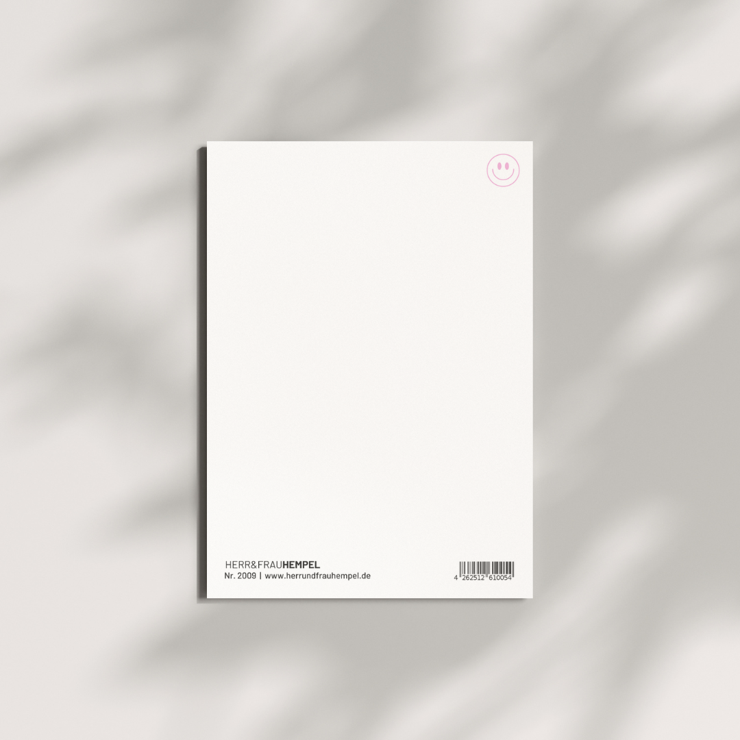 Postkarte - Streifen Smiley
