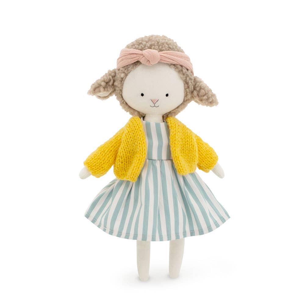Kuscheltier - Zoe das Schaf m. Streifenkleid