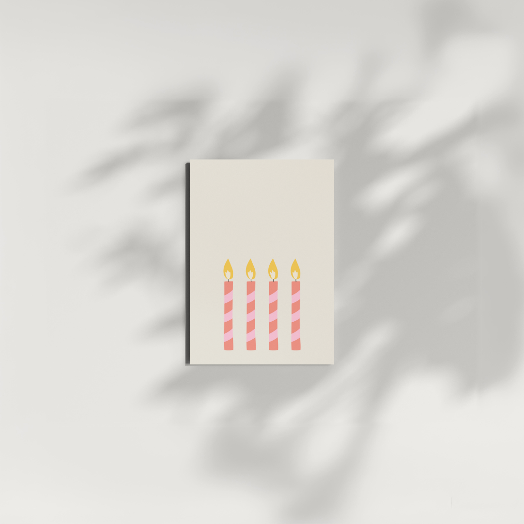 Mini-Postkarte für Minis - Adventskranz