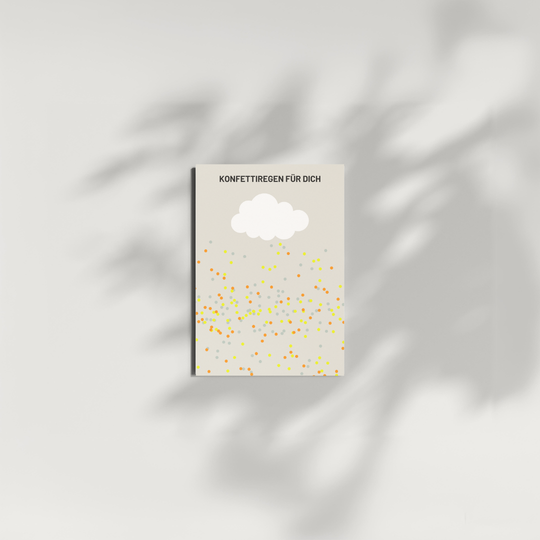 Mini-Postkarte - KONFETTIREGEN FÜR DICH