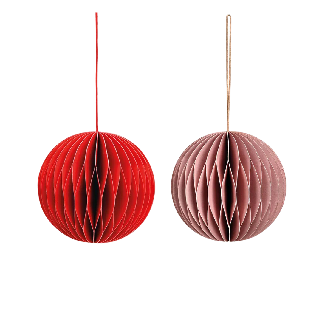 6er Set Weihnachtskugel aus Papier