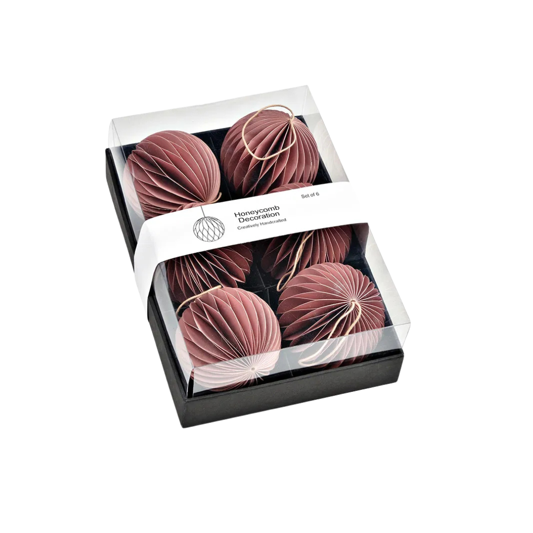 6er Set Weihnachtskugel aus Papier