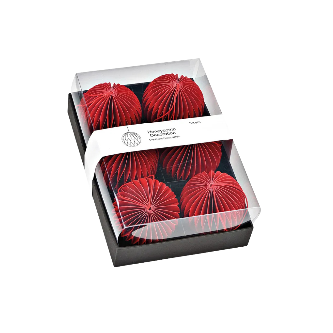 6er Set Weihnachtskugel aus Papier
