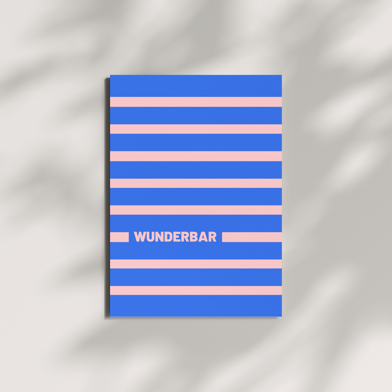 Postkarte - WUNDERBAR Streifen