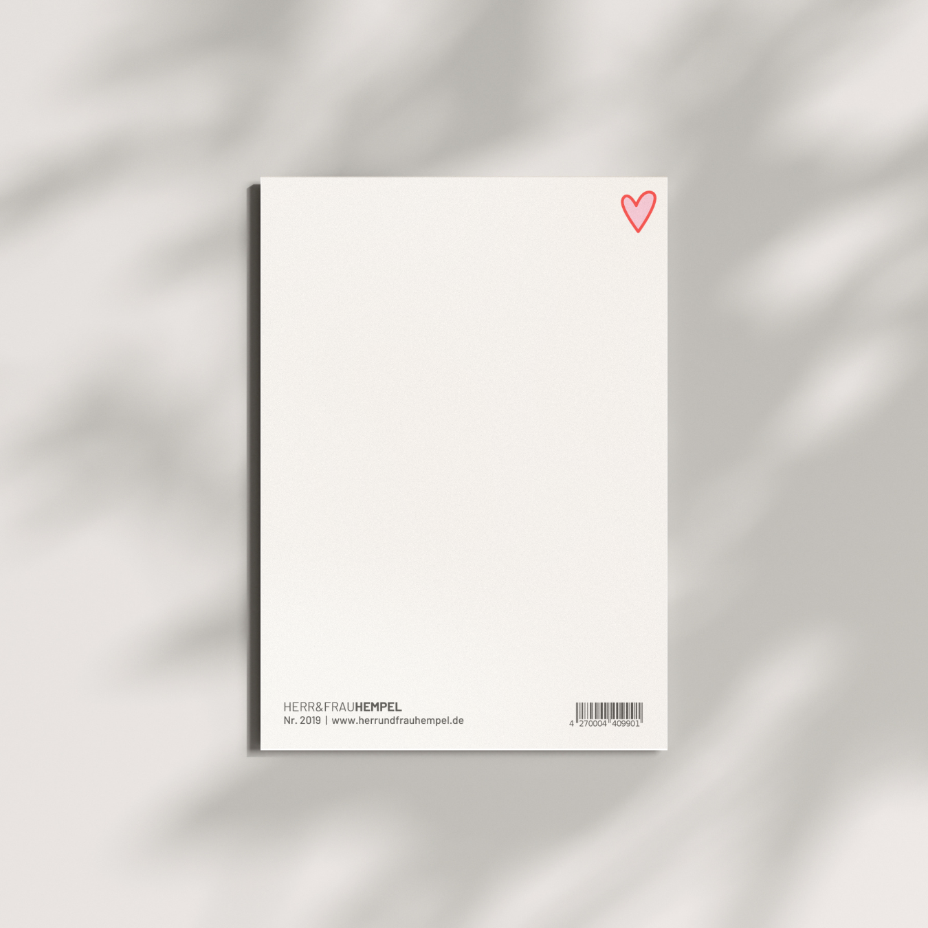 Postkarte - Mit dir ist alles rosa-rot.