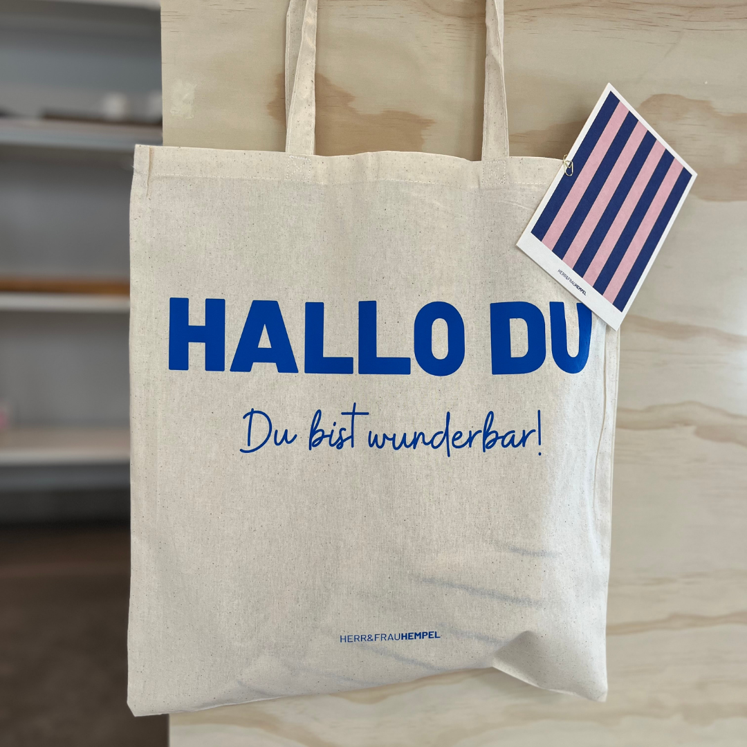 Baumwollbeutel HALLO DU