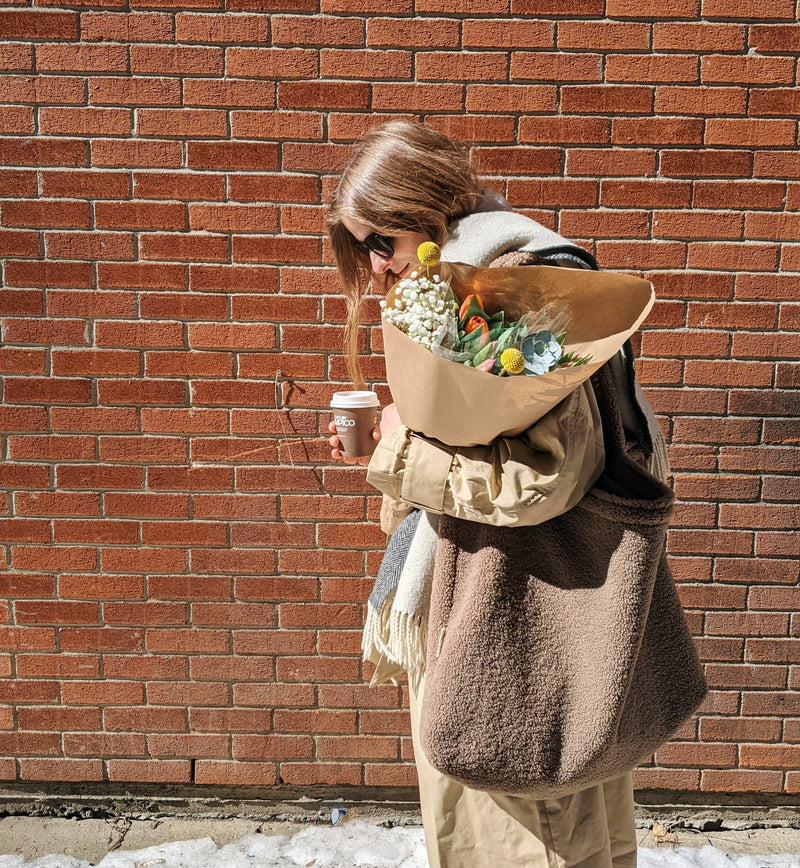 Tasche mit Teddyfell