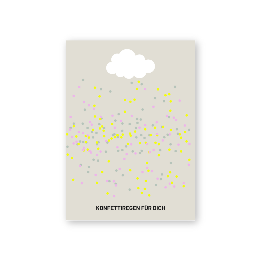 Postkarte - KONFETTIREGEN FÜR DICH