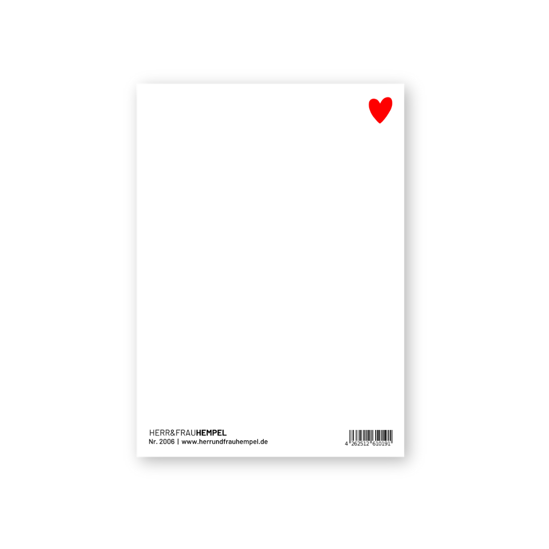 Postkarte - LIEBE rosa-rot