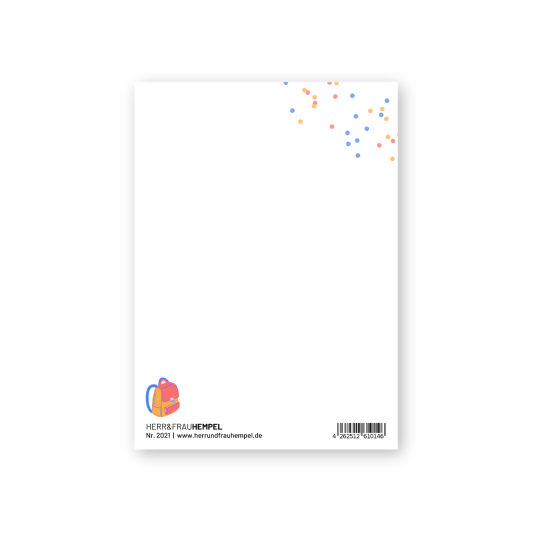 Postkarte - Endlich Schulkind