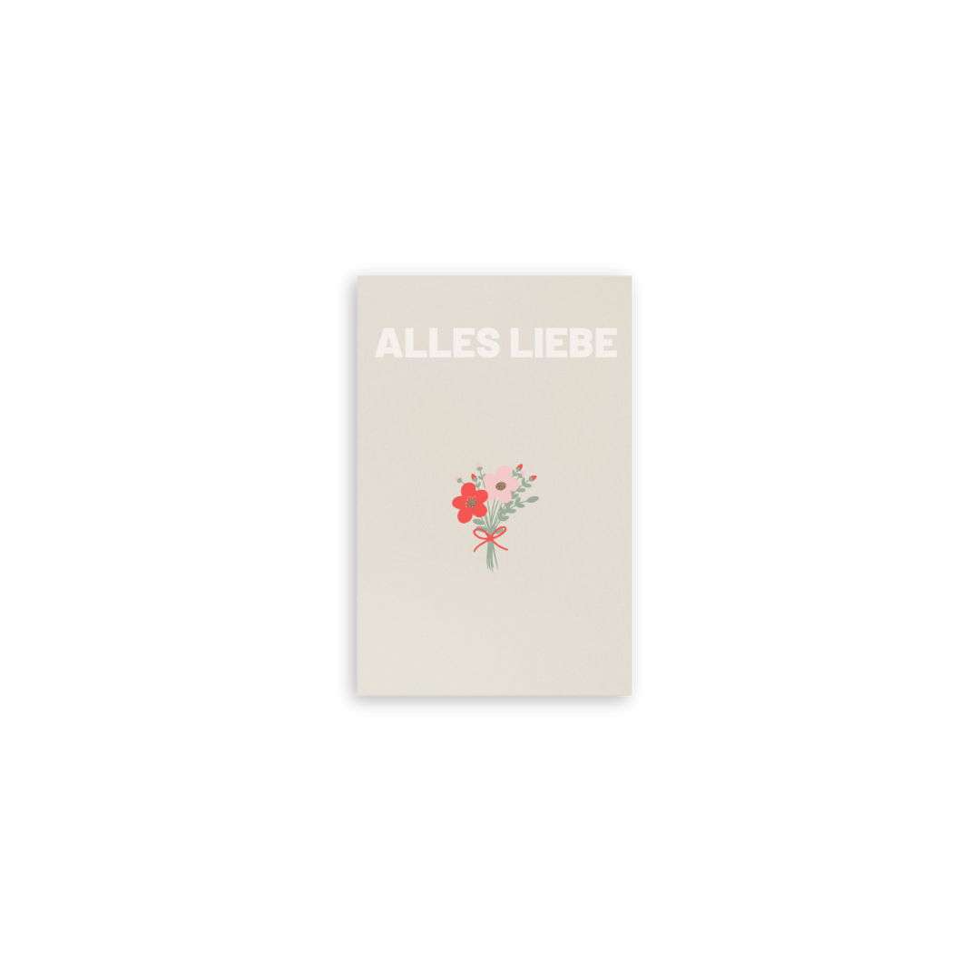 Mini Postkarte - ALLES LIEBE