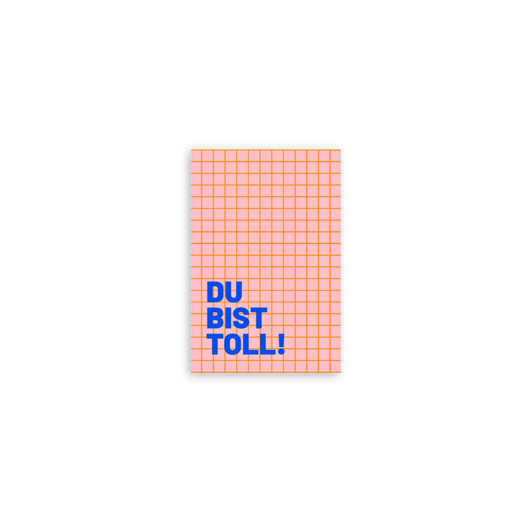 Mini-Postkarte - DU BIST TOLL