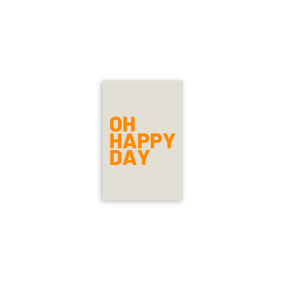 Mini-Postkarte - OH HAPPY DAY