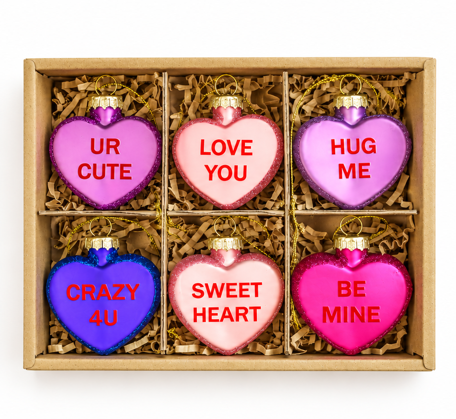 Glasschmuck Talking Hearts 6er Set