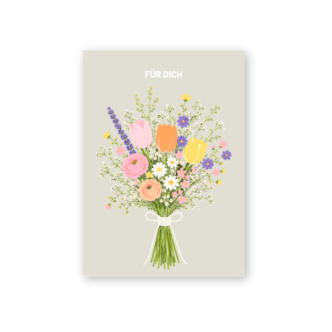 Postkarte - Blumenstrauß