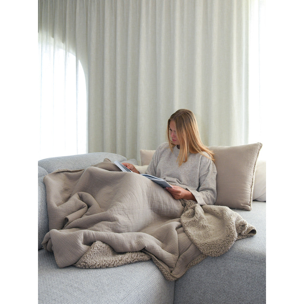 Decke Phileine taupe