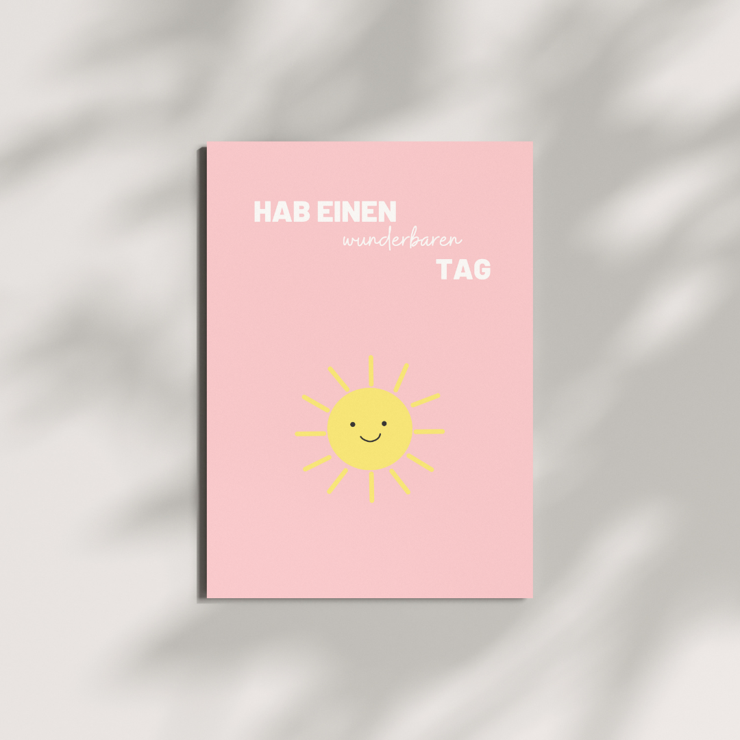 Postkarte - Hab einen wunderbaren Tag