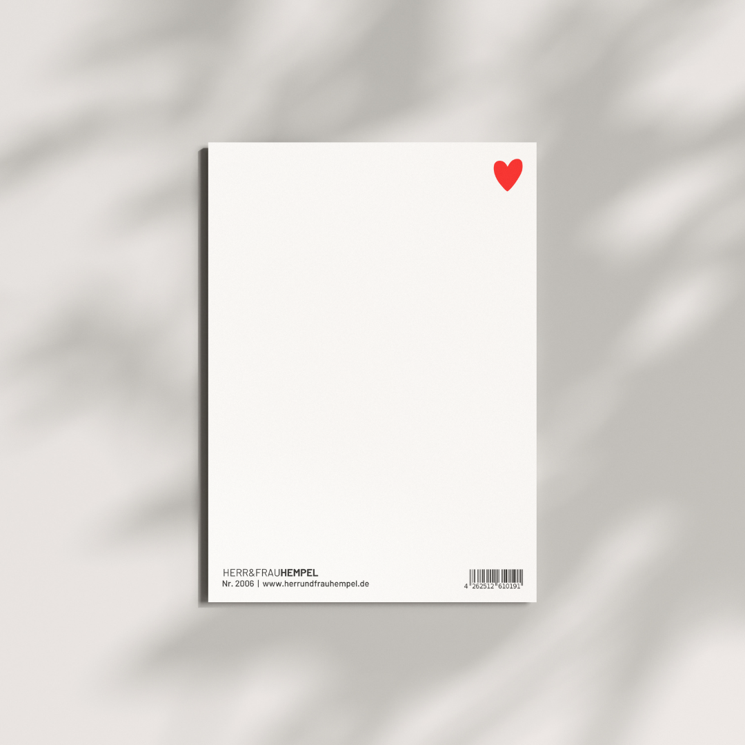 Postkarte - LIEBE rosa-rot