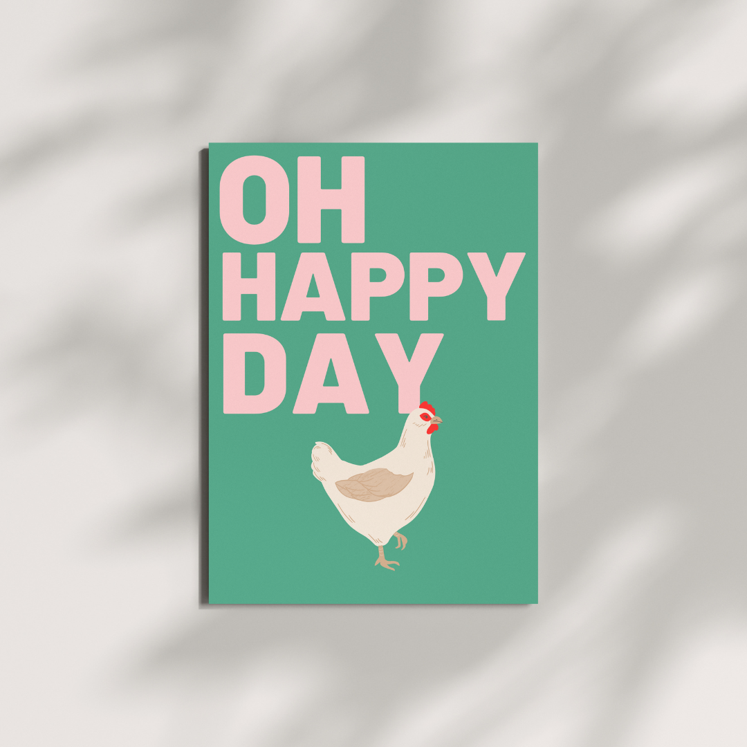 Postkarte - OH HAPPY DAY