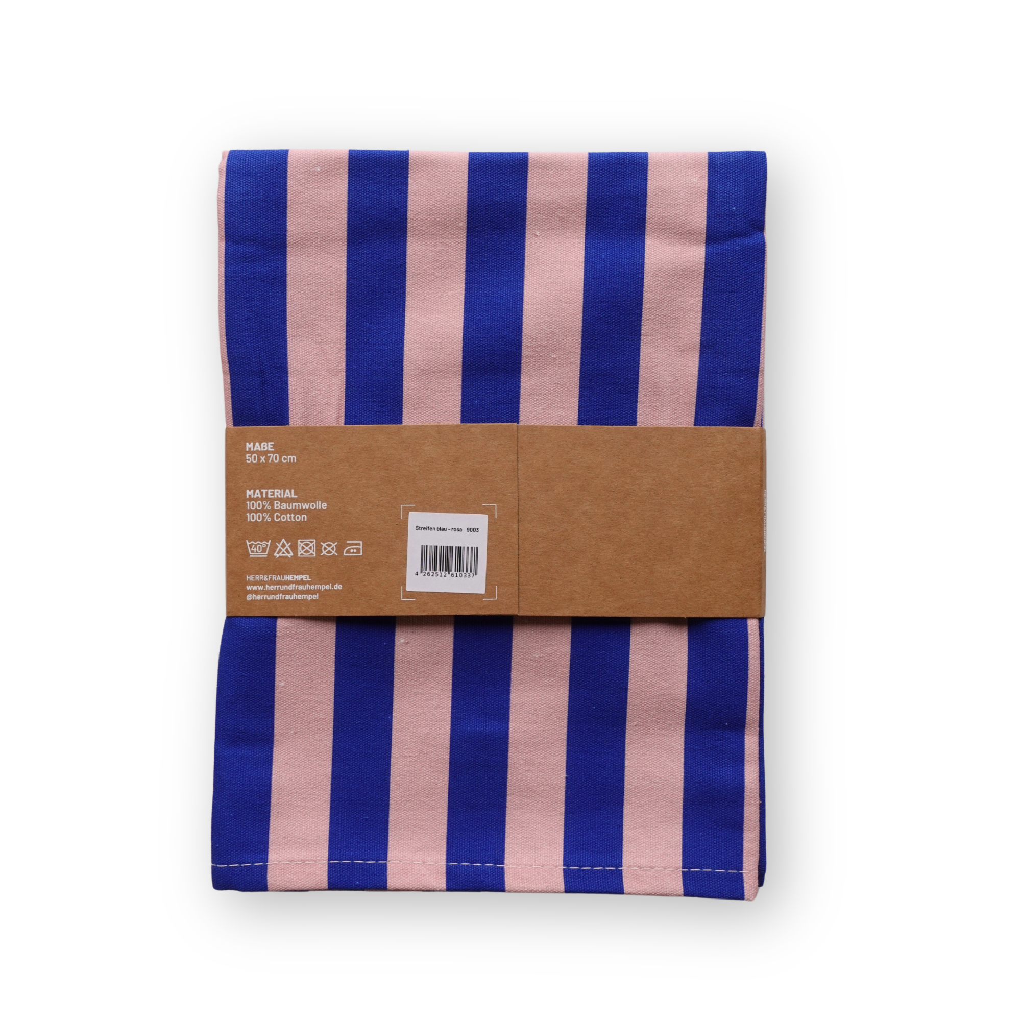 Geschirrhandtuch Streifen blau-rosa