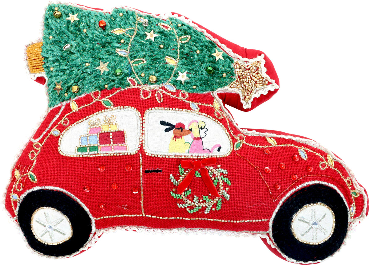 Kissen Weihnachtsauto