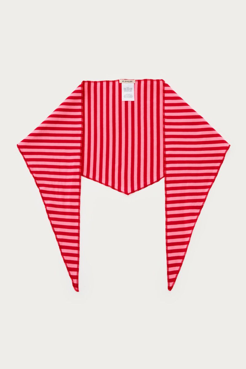 Halstuch m Streifen rosa rot