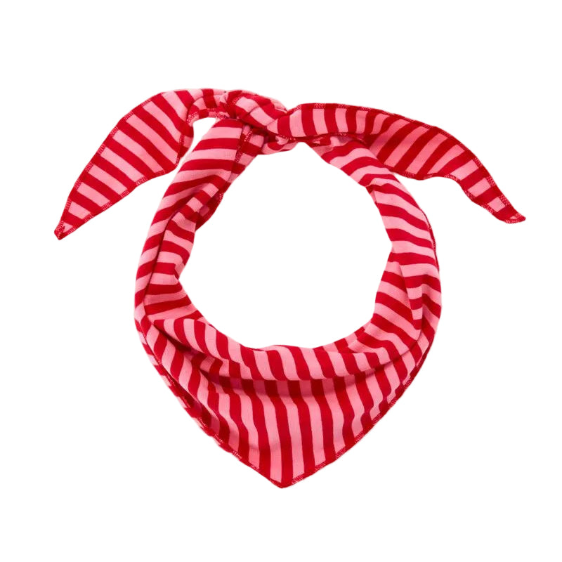 Halstuch m Streifen rosa rot