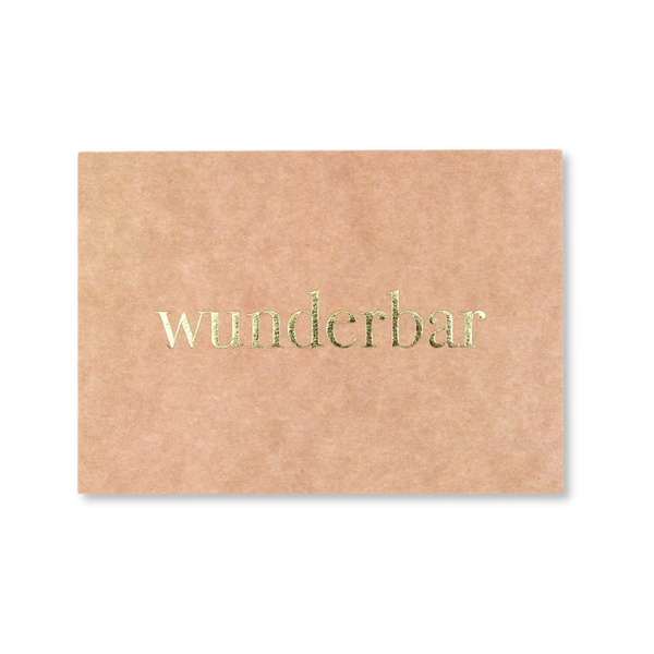 POSTKARTE  'wunderbar'
