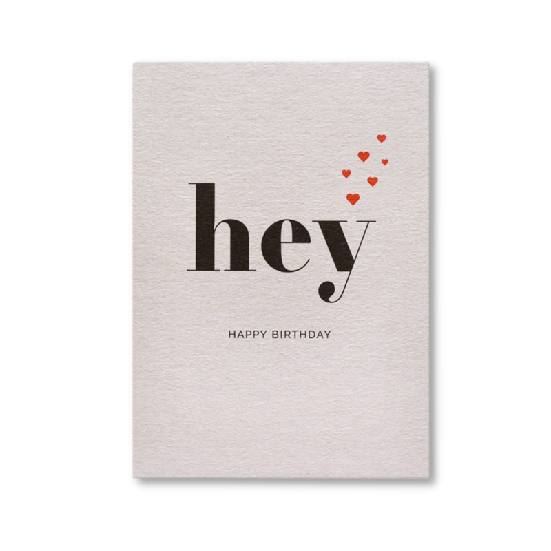 Postkarte - hey HAPPY BIRTHDAY (6769314070586)