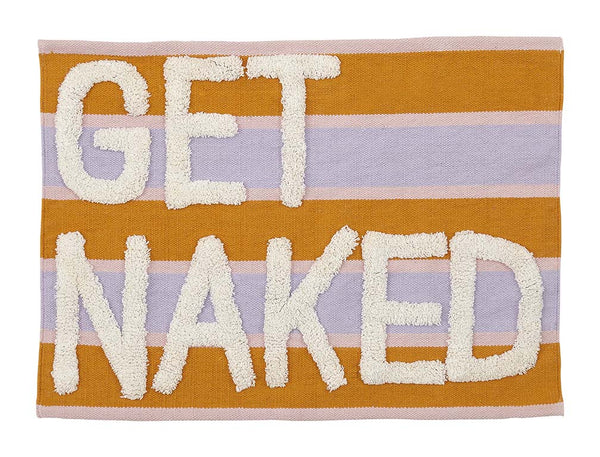 Badematte, GET NAKED, orange/lila, Oekotex Baumwolle, 55x80cm (8207904014600)