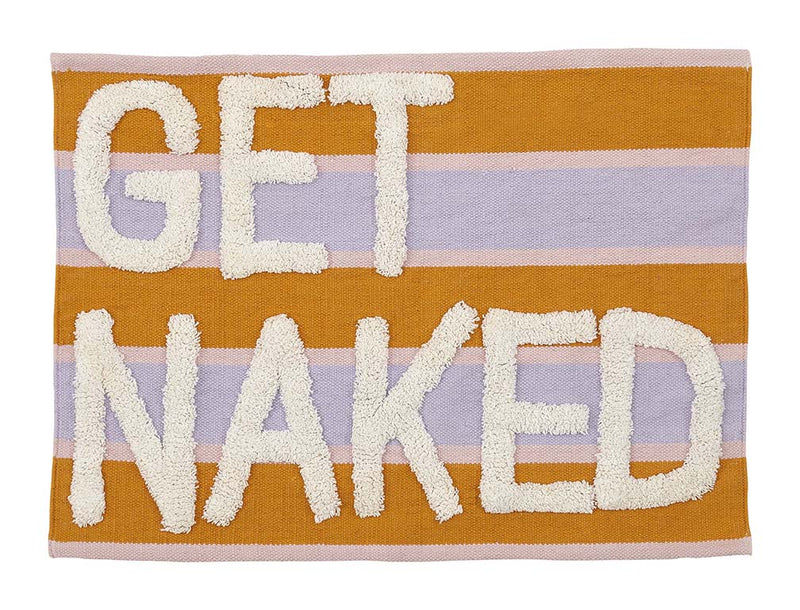 Badematte, GET NAKED, orange/lila, Oekotex Baumwolle, 55x80cm (8207904014600)