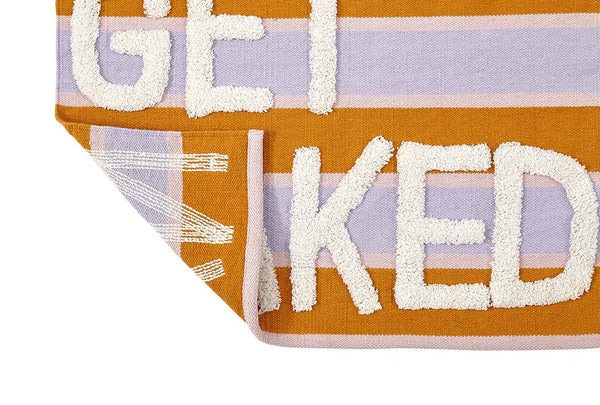 Badematte, GET NAKED, orange/lila, Oekotex Baumwolle, 55x80cm (8207904014600)
