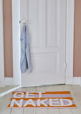 Badematte, GET NAKED, orange/lila, Oekotex Baumwolle, 55x80cm (8207904014600)
