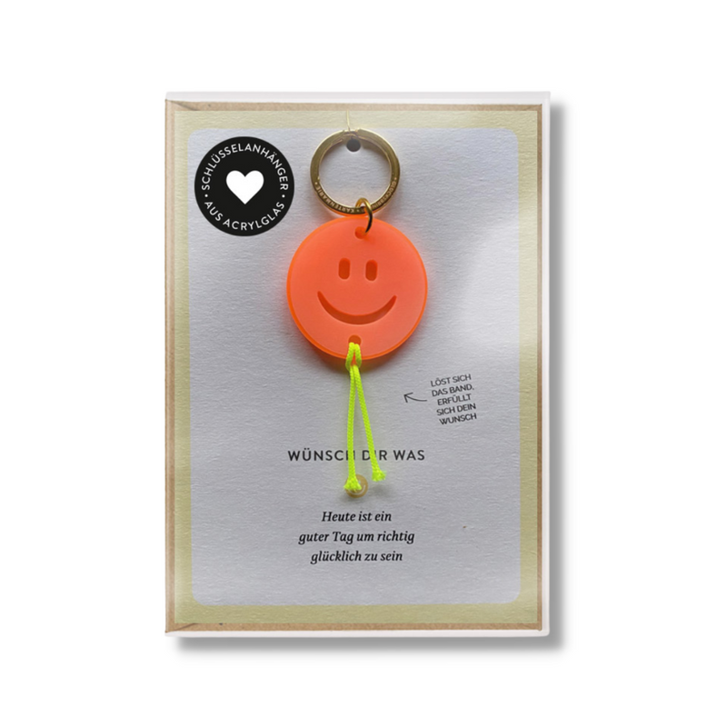 POSTKARTE SMILEY - SCHLÜSSELANHÄNGER (8092683993352)